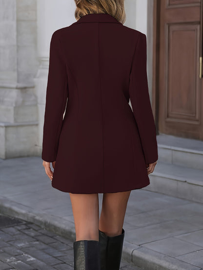 Women's Fitted Flared Wool Coat