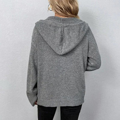 Women's Relaxed Hooded Knit Cardigan