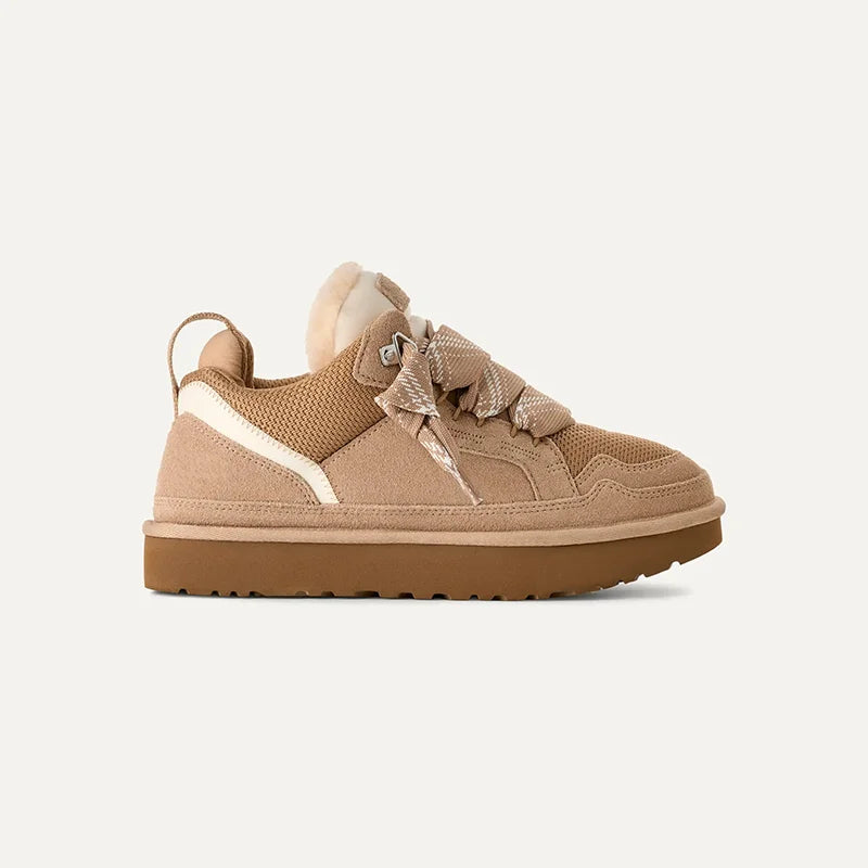 Women's Fleece-Lined Suede Trainers