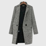 Women's Houndstooth Classic Wool Coat