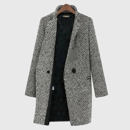 Women's Houndstooth Classic Wool Coat