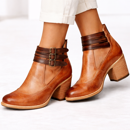 Women's Elegant Heeled Ankle Sandals