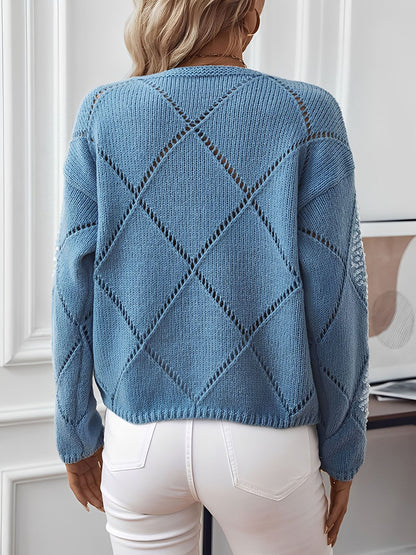 Women's Sequin Diamond Knit Jumper