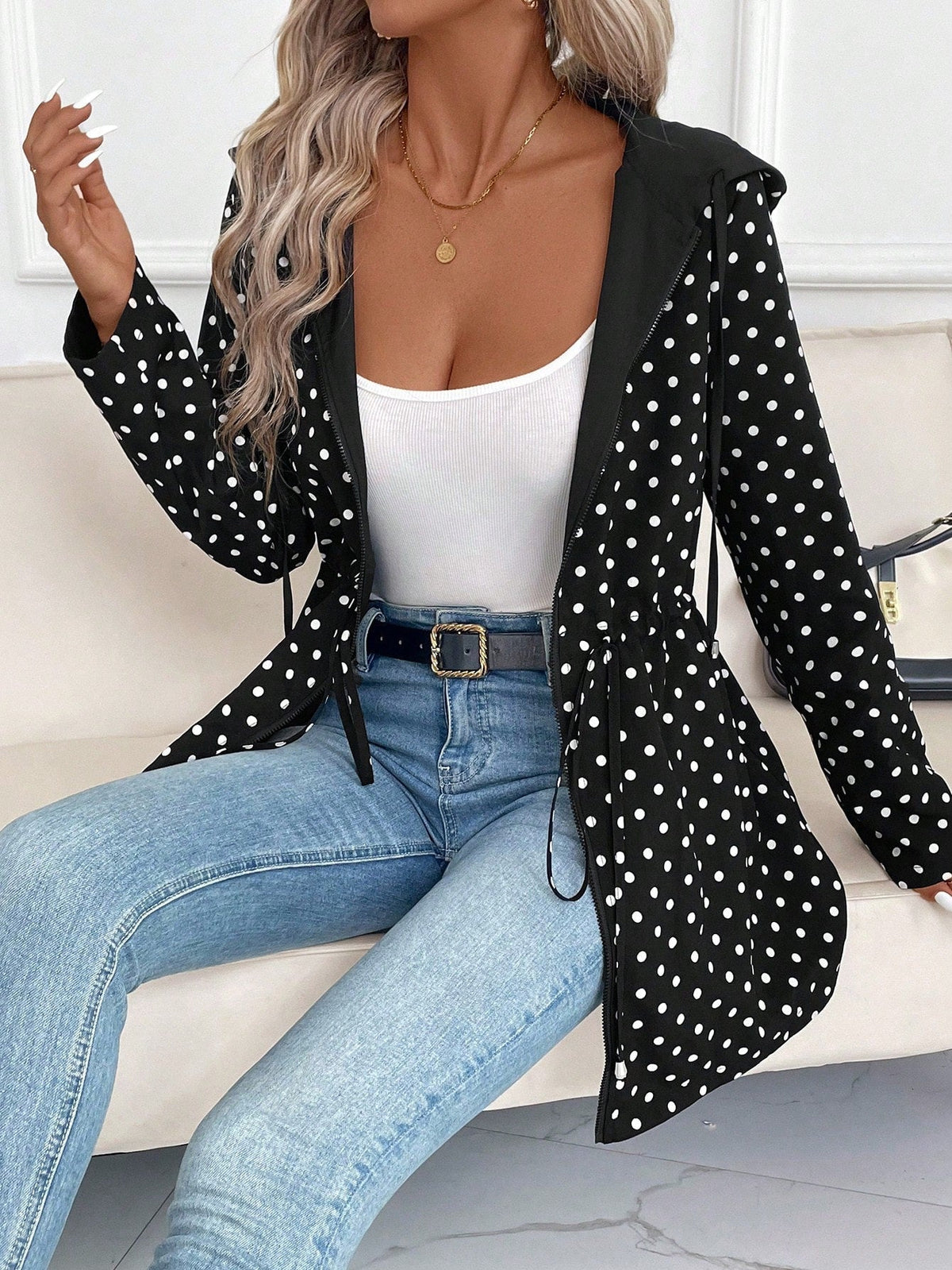 Women's Leopard Print Hooded Jacket