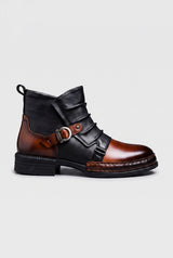 Men's Leather-Look Ankle Boots