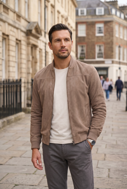 Men's Casual Lightweight Bomber Jacket