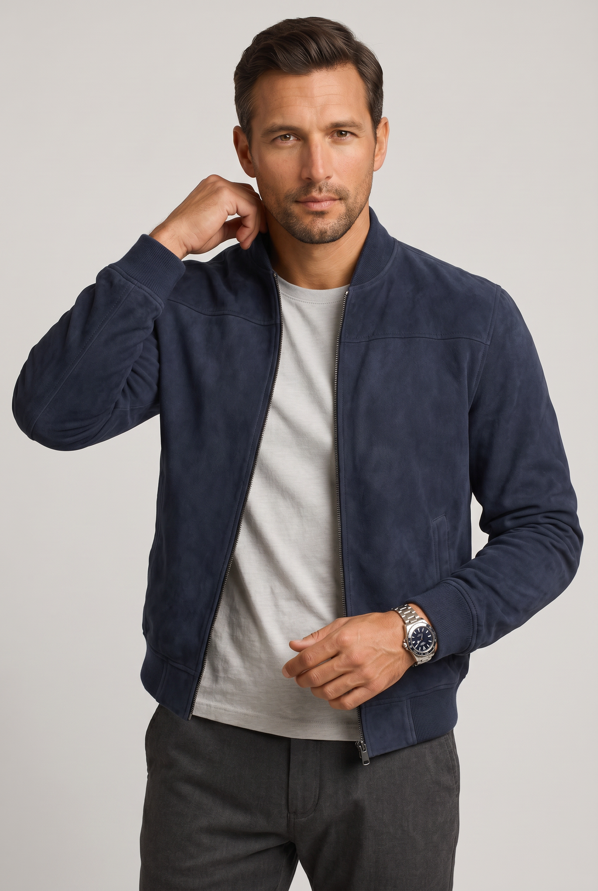 Men's Casual Lightweight Bomber Jacket