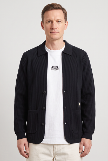 Men's Button Pocket Overshirt Cardigan