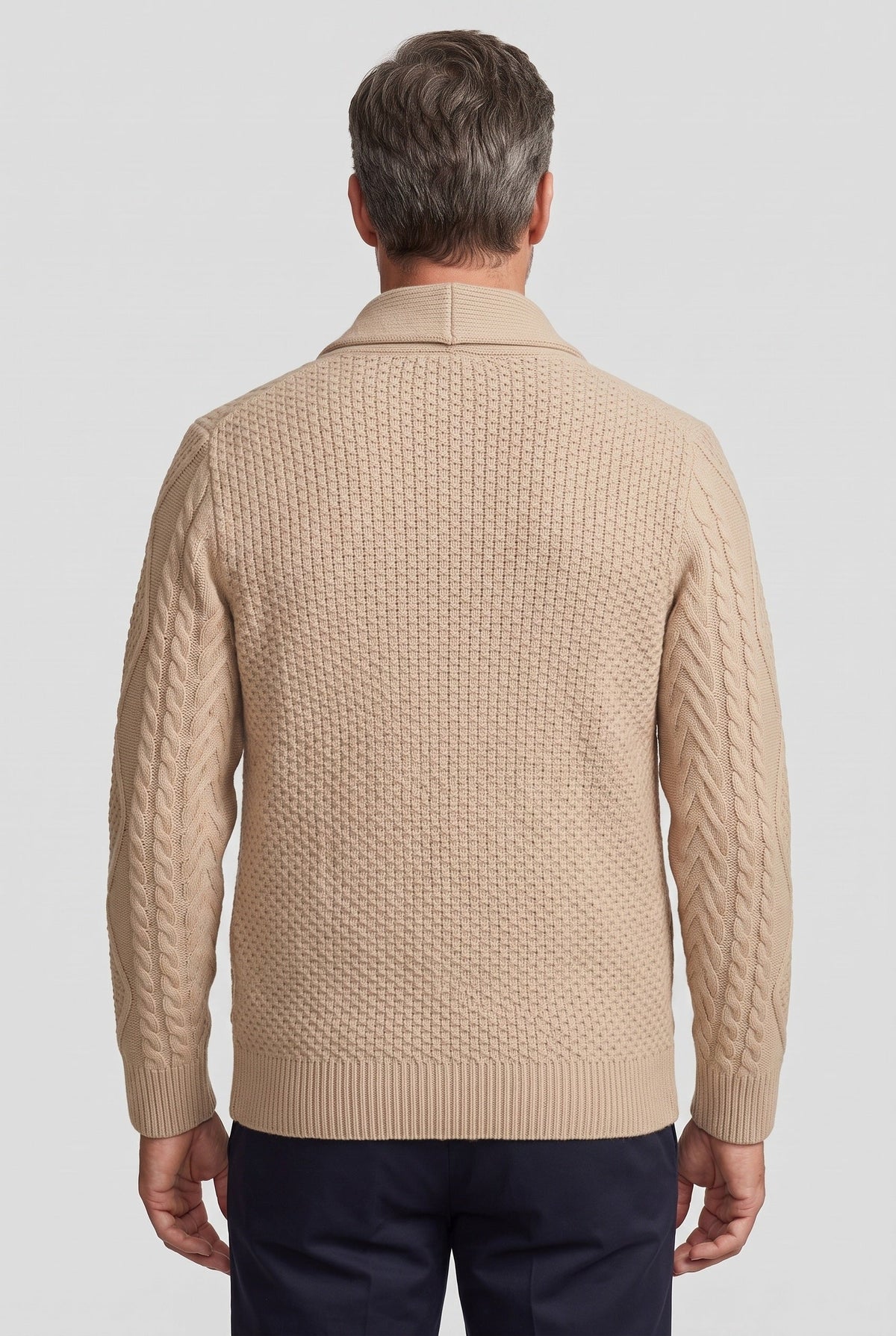Men's Cable Knit Button Cardigan