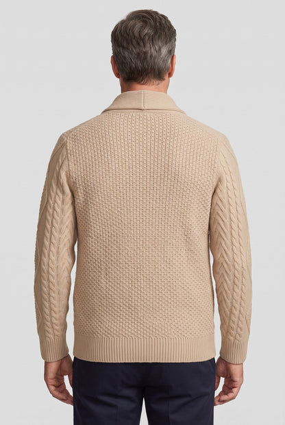 Men's Cable Knit Button Cardigan