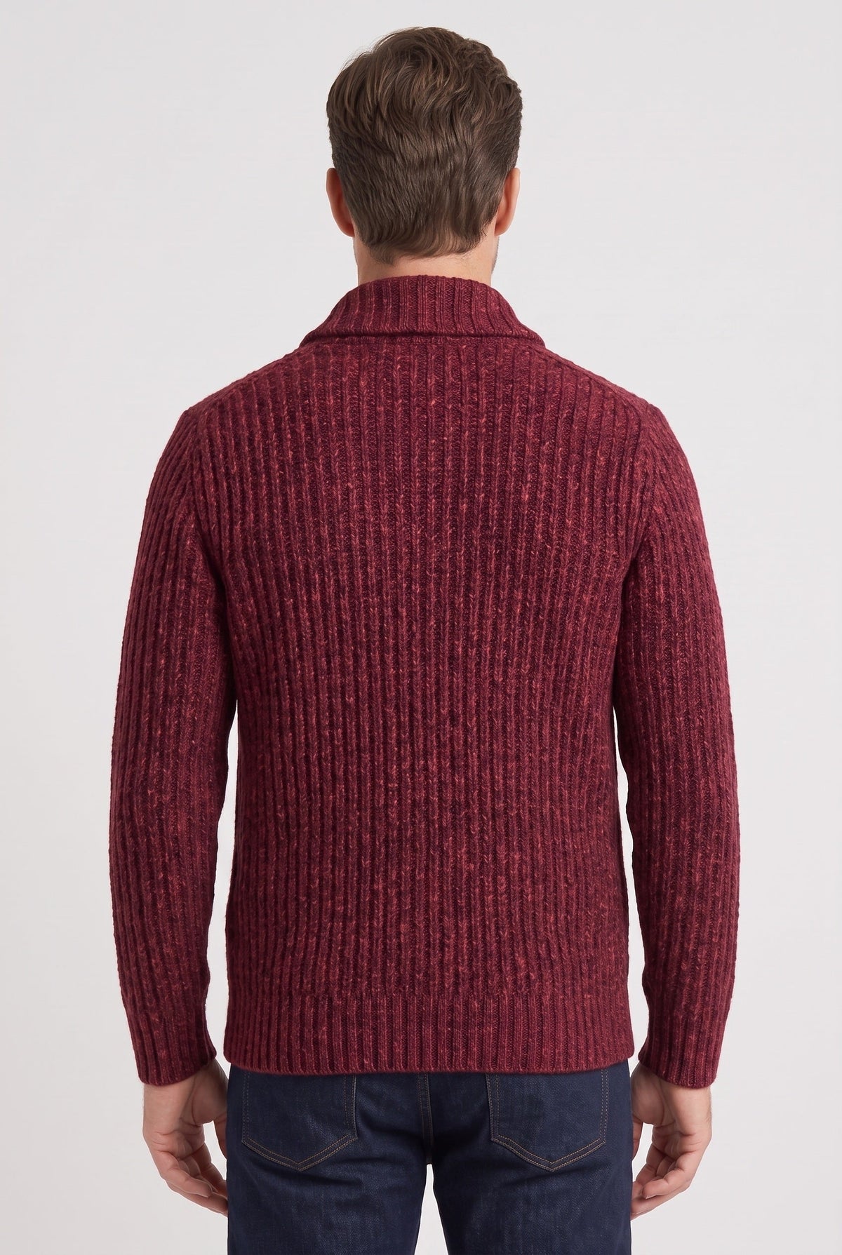 Men's Chunky Knit Shawl Cardigan