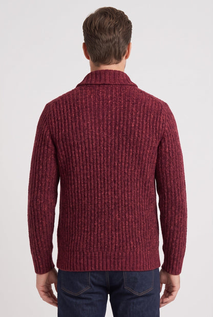 Men's Chunky Knit Shawl Cardigan