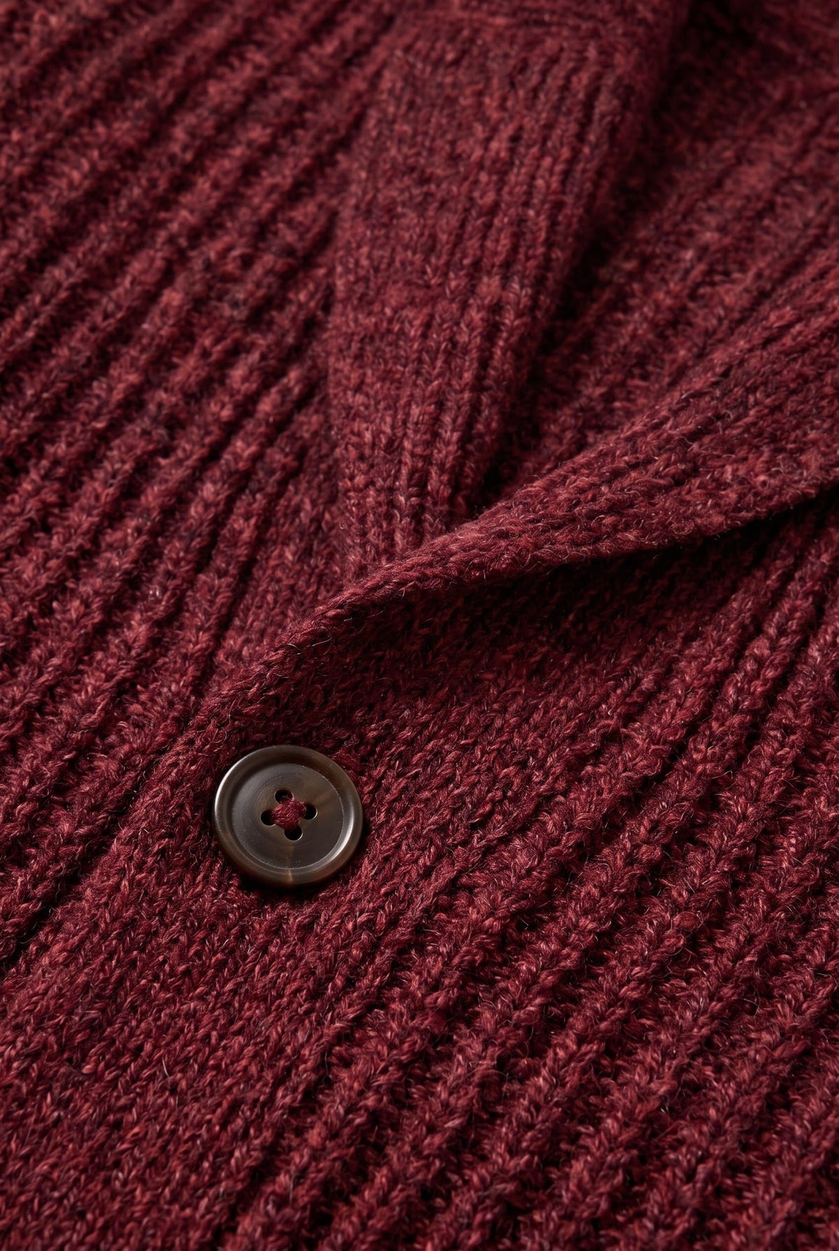 Men's Chunky Knit Shawl Cardigan