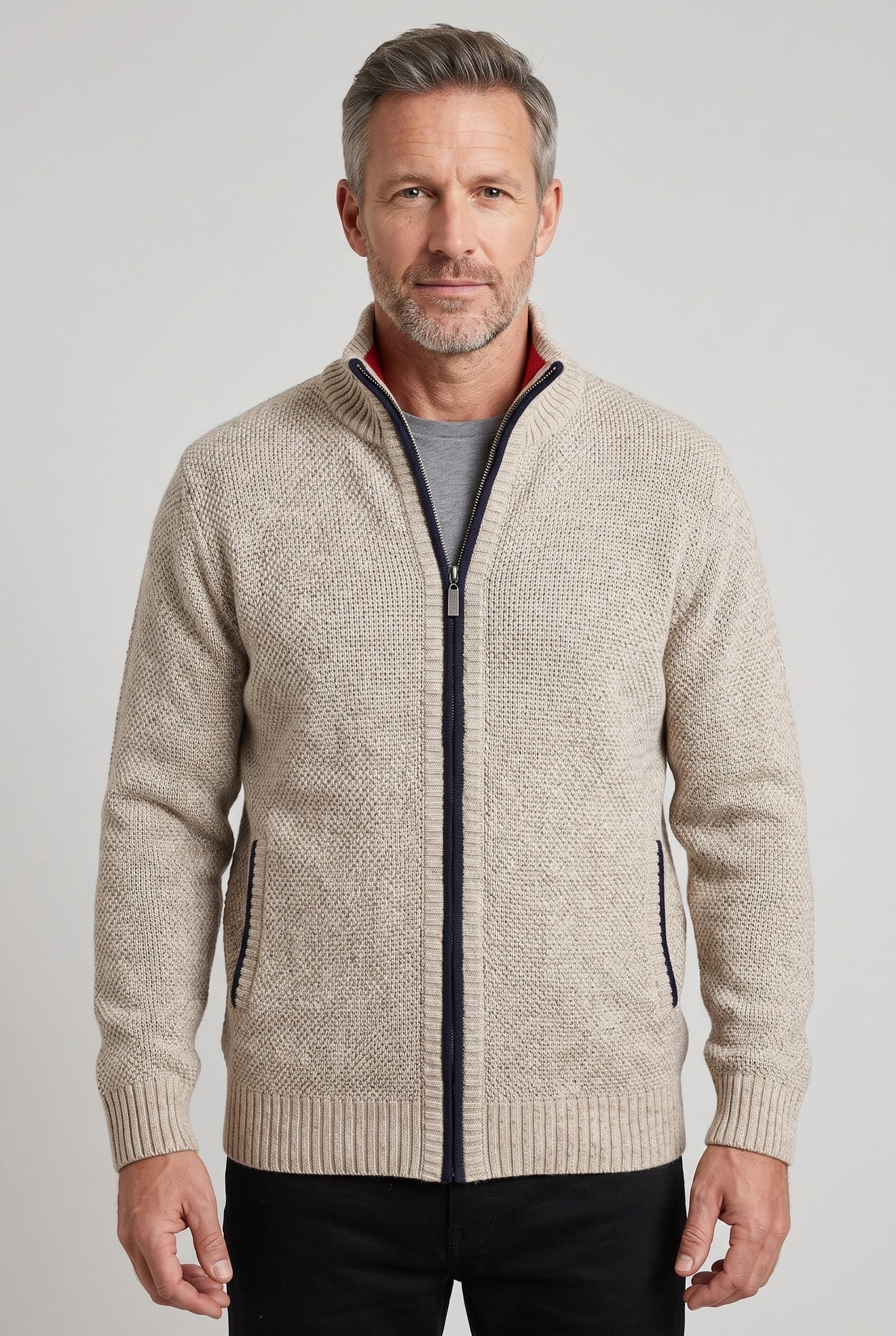 Men's Fleece Lined Zip Cardigan