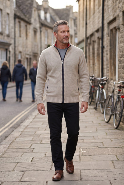 Men's Fleece Lined Zip Cardigan