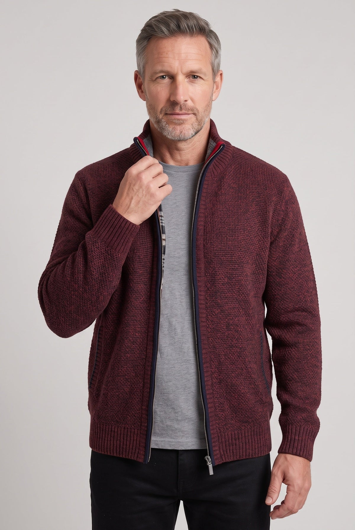 Men's Fleece Lined Zip Cardigan