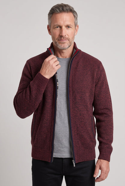 Men's Fleece Lined Zip Cardigan
