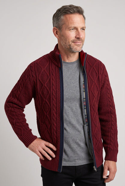 Men's Fleece Lined Zip Cardigan