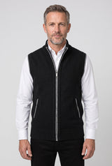 Men's Sleeveless Zip Knit Cardigan