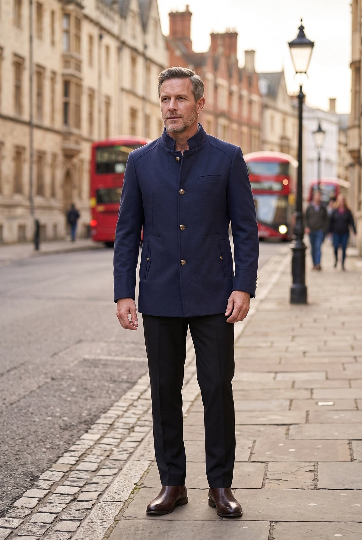 Men's Mid Length Button Coat