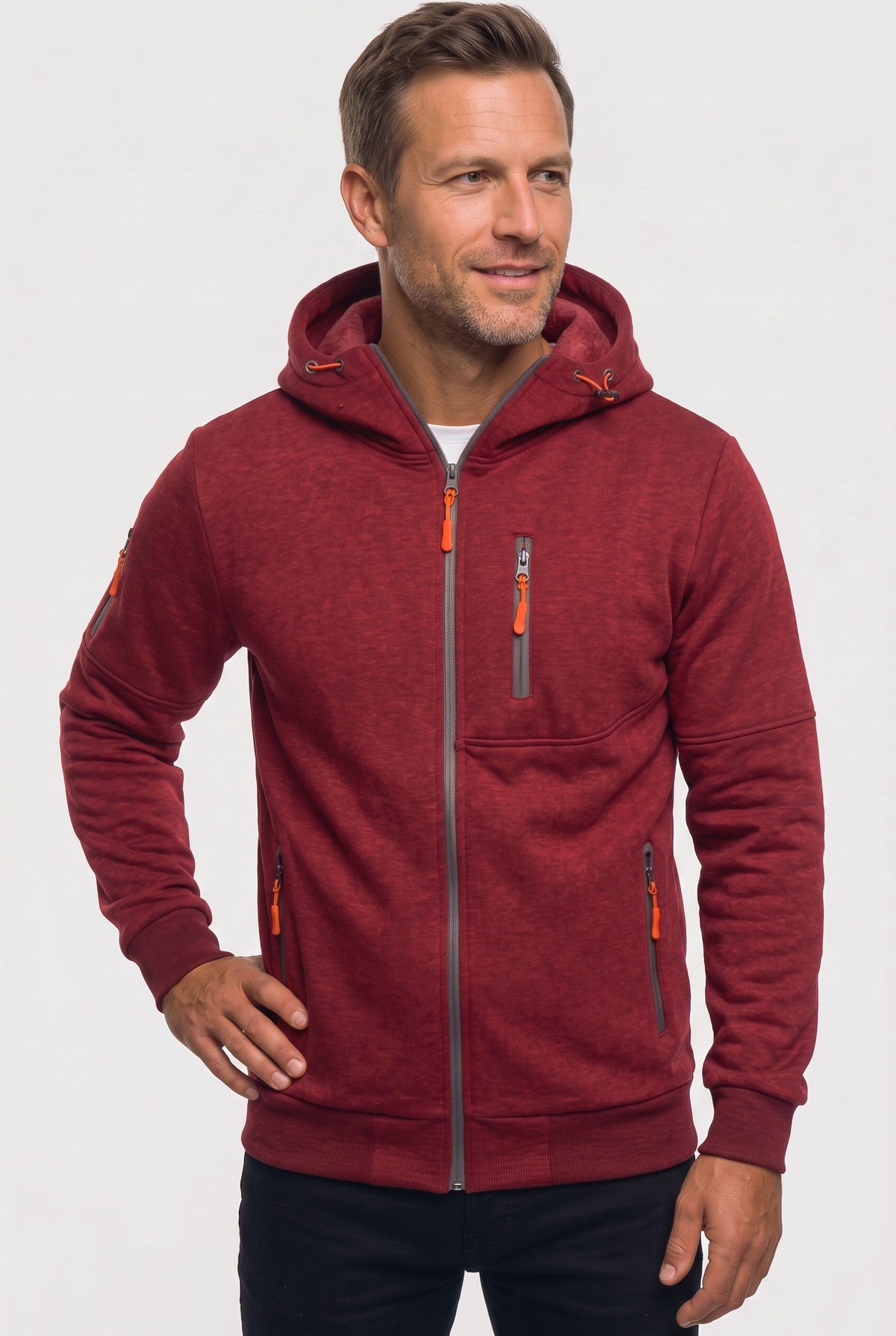 Men's Full Zip Pocket Hoodie