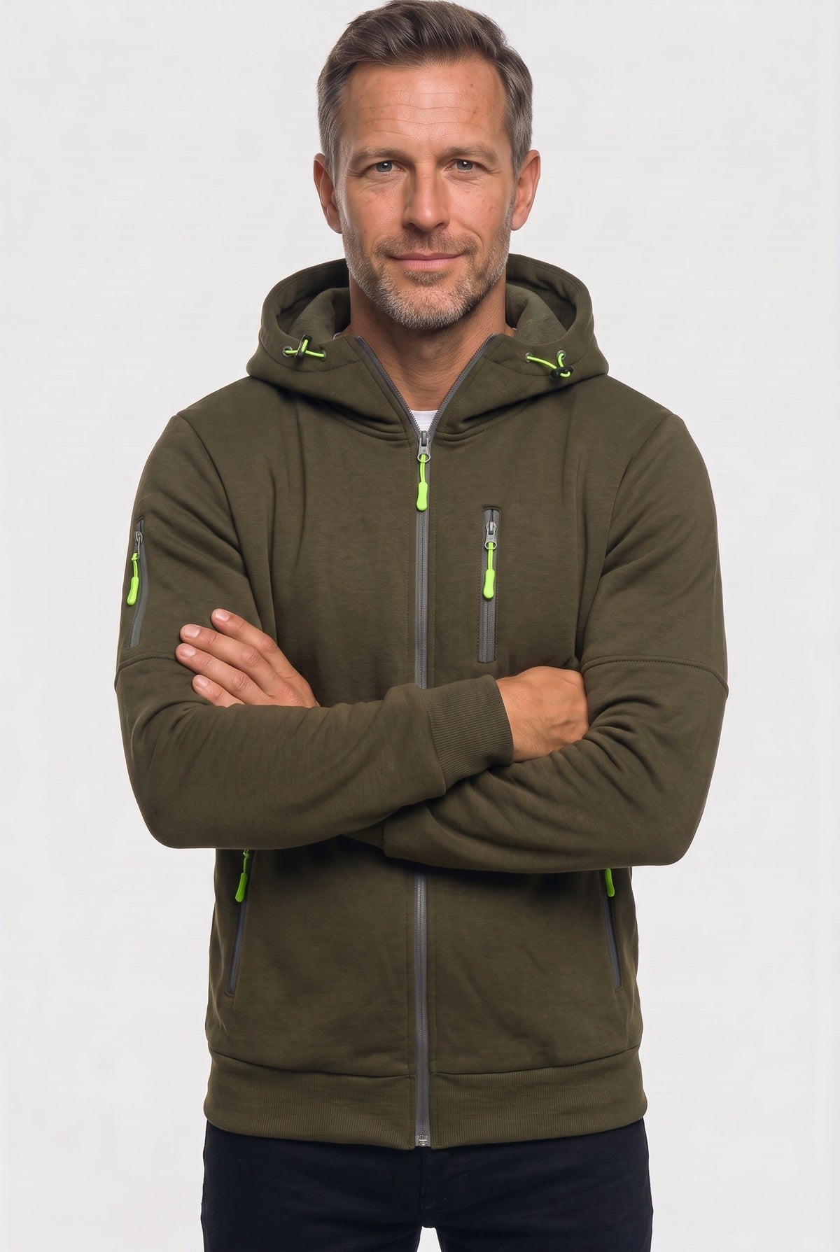 Men's Full Zip Pocket Hoodie