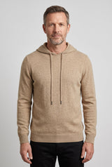 Men's Knitted Drawstring Pullover Hoodie