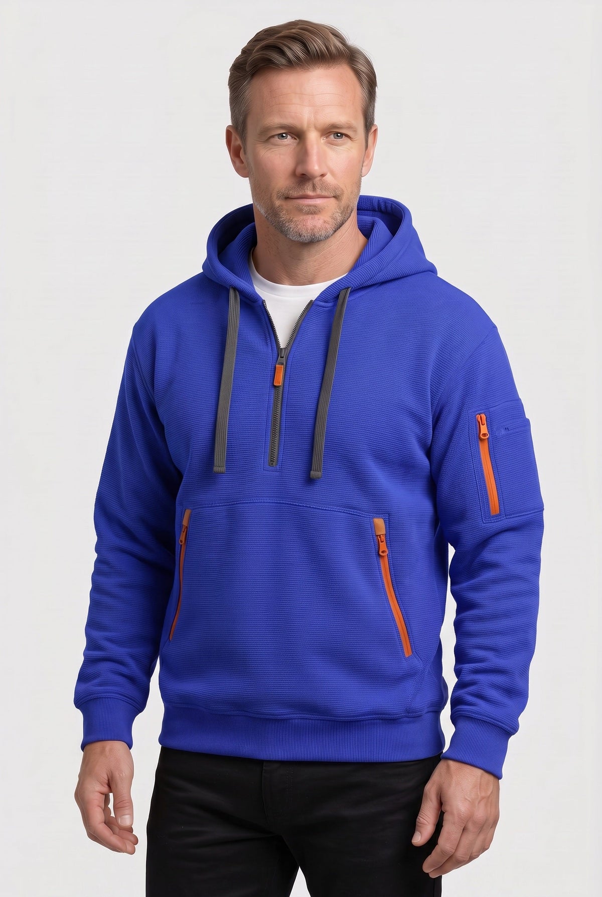 Men's Quarter Zip Pocket Hoodie