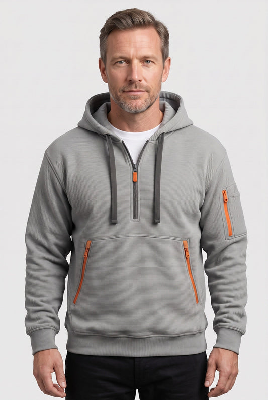 Men's Quarter Zip Pocket Hoodie