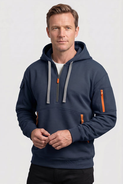 Men's Quarter Zip Pocket Hoodie