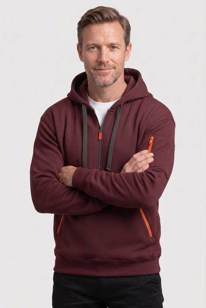 Men's Quarter Zip Pocket Hoodie