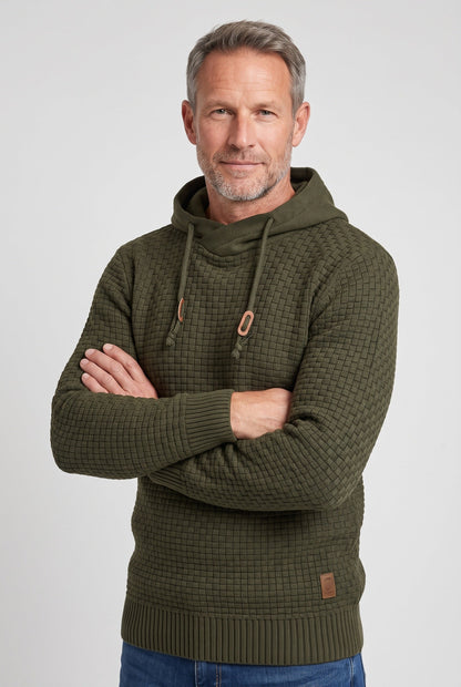 Men's Waffle Knit Pullover Hoodie