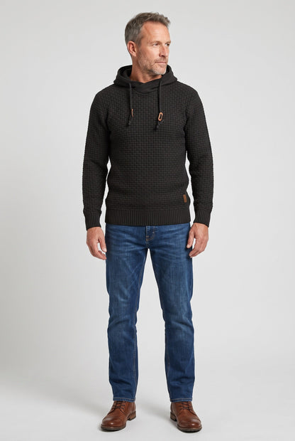 Men's Waffle Knit Pullover Hoodie