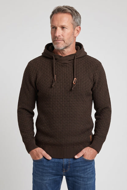 Men's Waffle Knit Pullover Hoodie