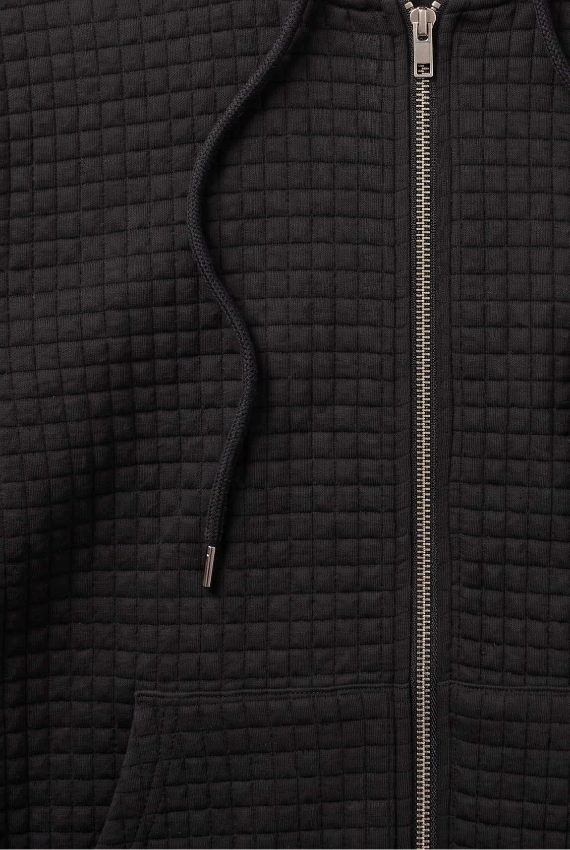 Men's Waffle Knit Zip Hoodie