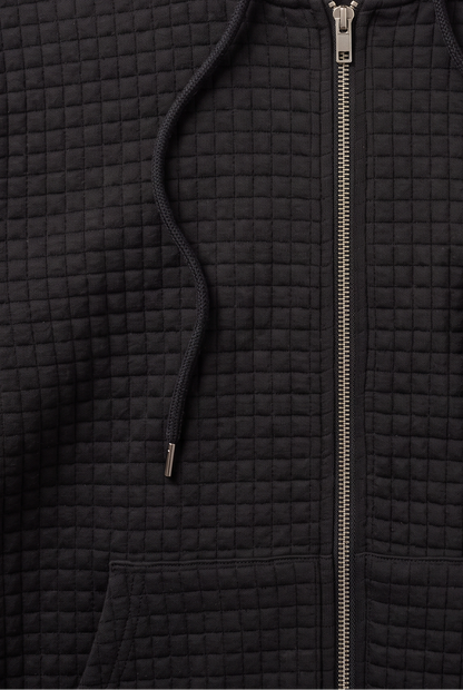 Men's Waffle Knit Zip Hoodie