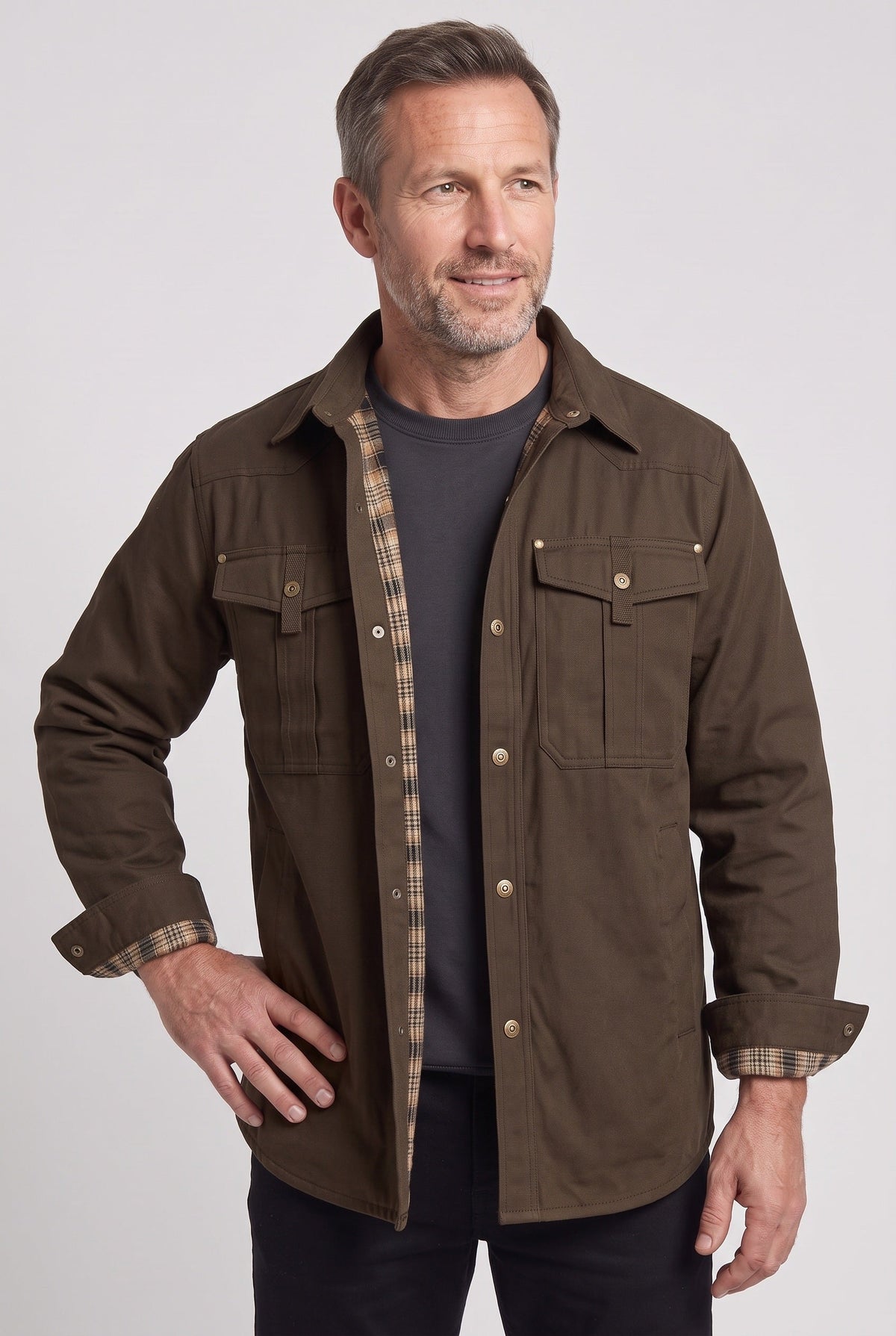 Men's Flannel Lined Utility Shacket