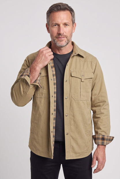 Men's Flannel Lined Utility Shacket