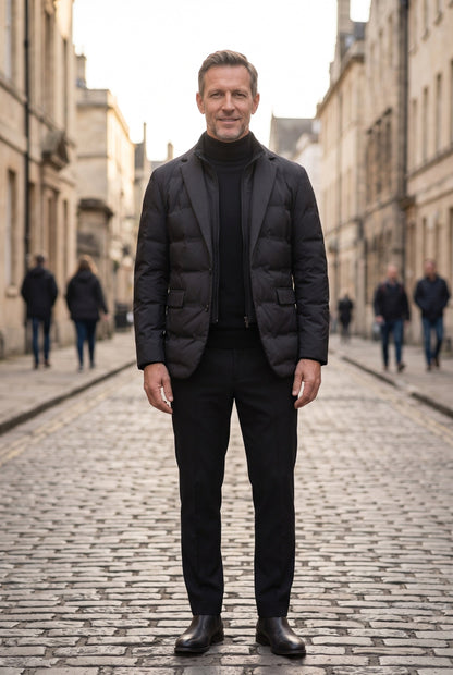 Men's Quilted Lapel Casual Jacket