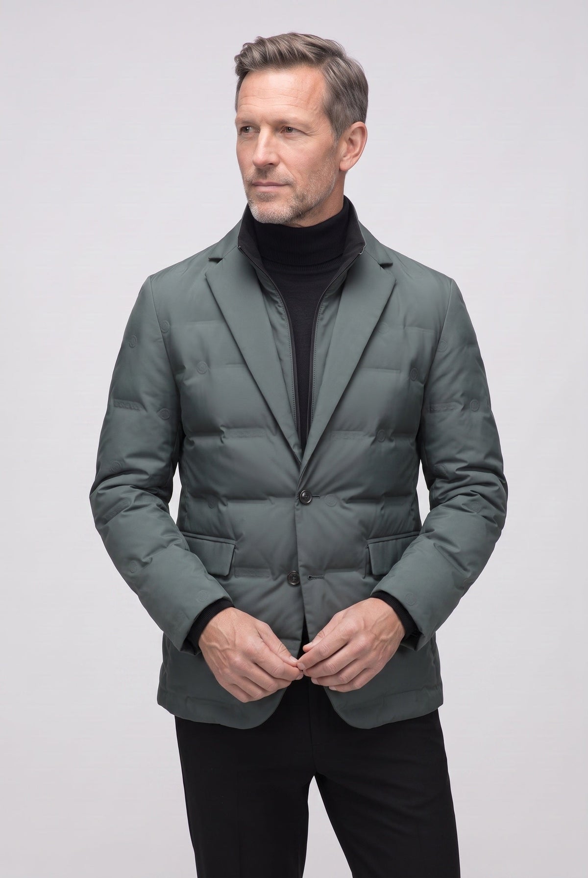 Men's Quilted Lapel Casual Jacket