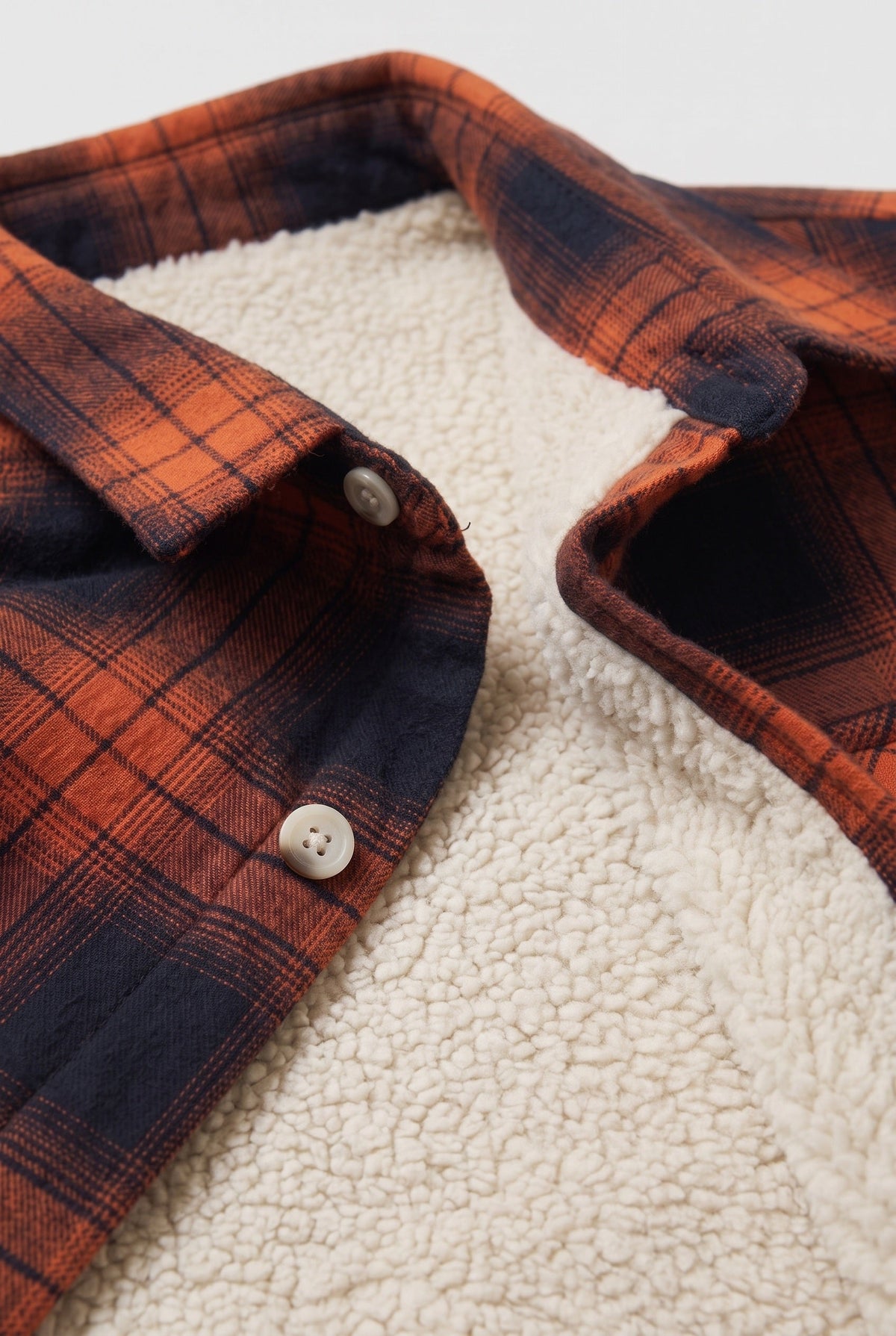 Men's Sherpa Lined Checked Overshirt