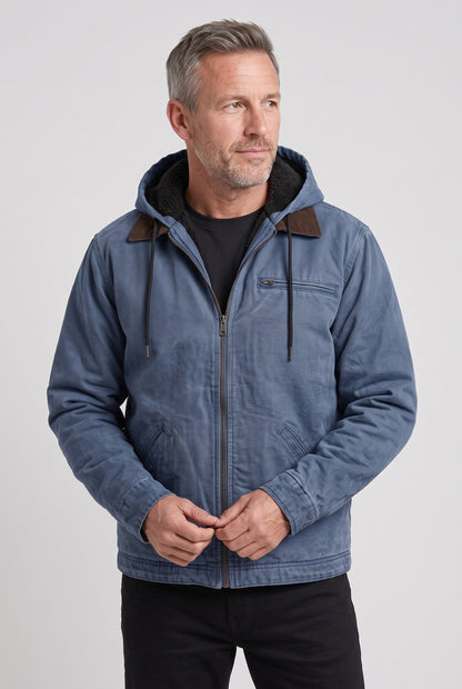 Men's Fleece Lined Hooded Jacket