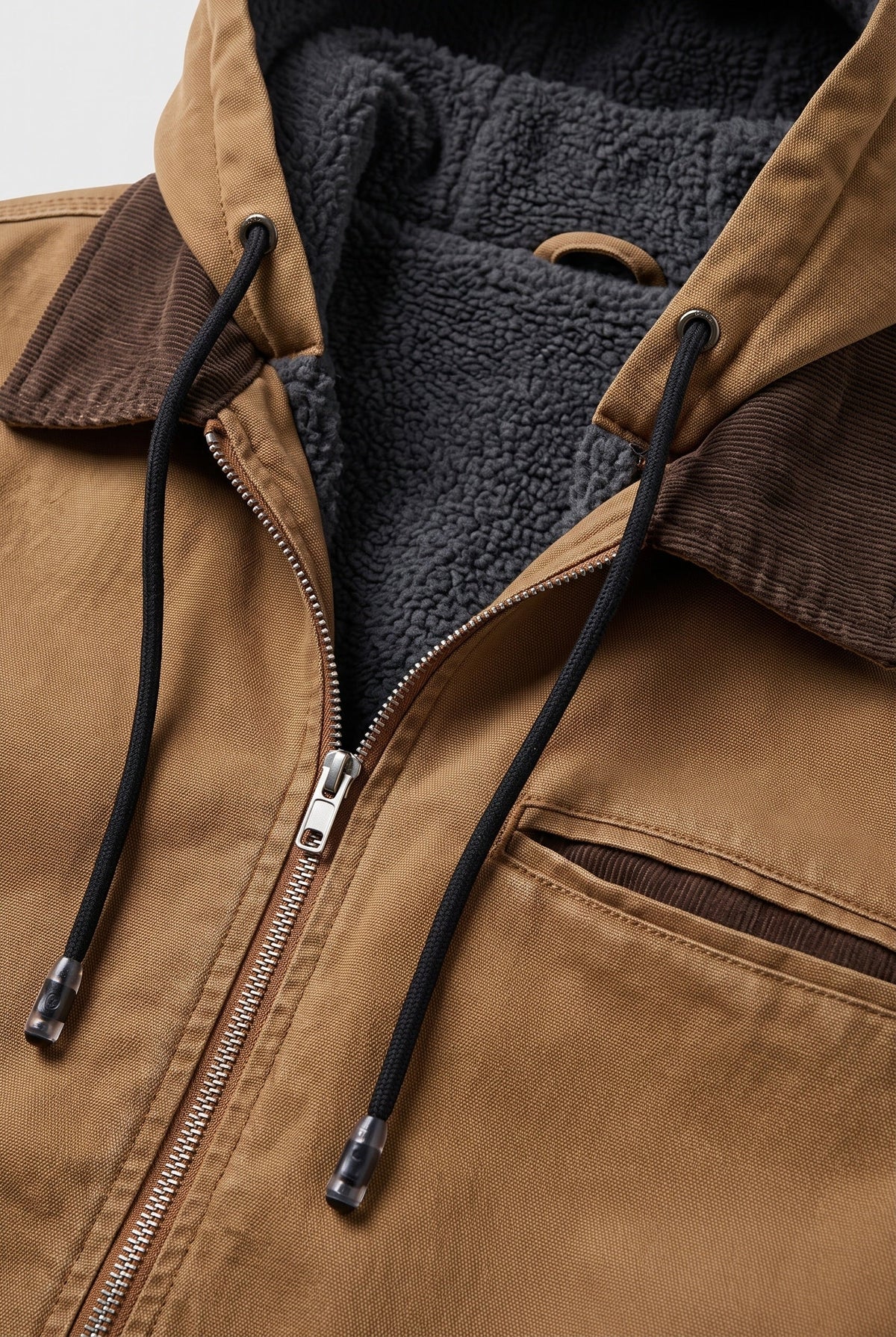 Men's Fleece Lined Hooded Jacket