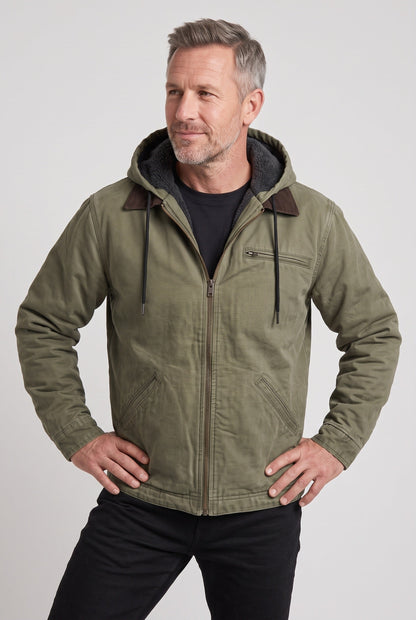 Men's Fleece Lined Hooded Jacket
