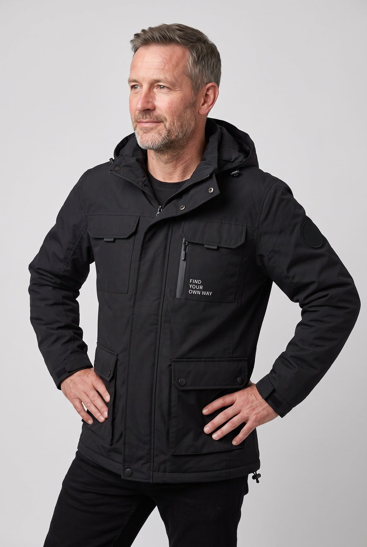 Men's Hooded Waterproof Utility Jacket