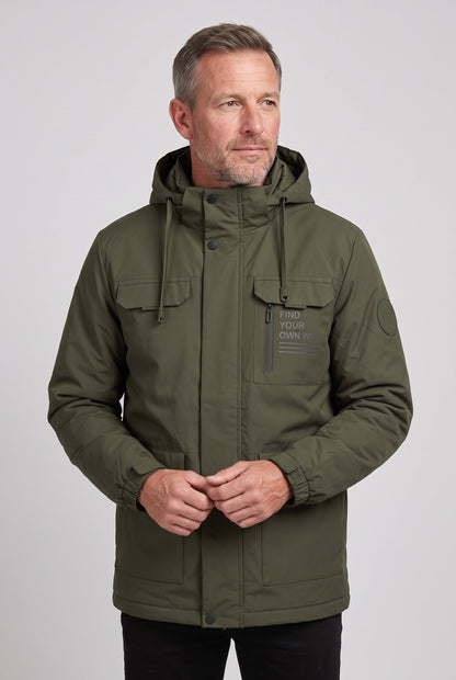 Men's Hooded Waterproof Utility Jacket