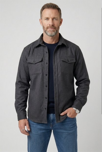 Men's Button Overshirt Jacket