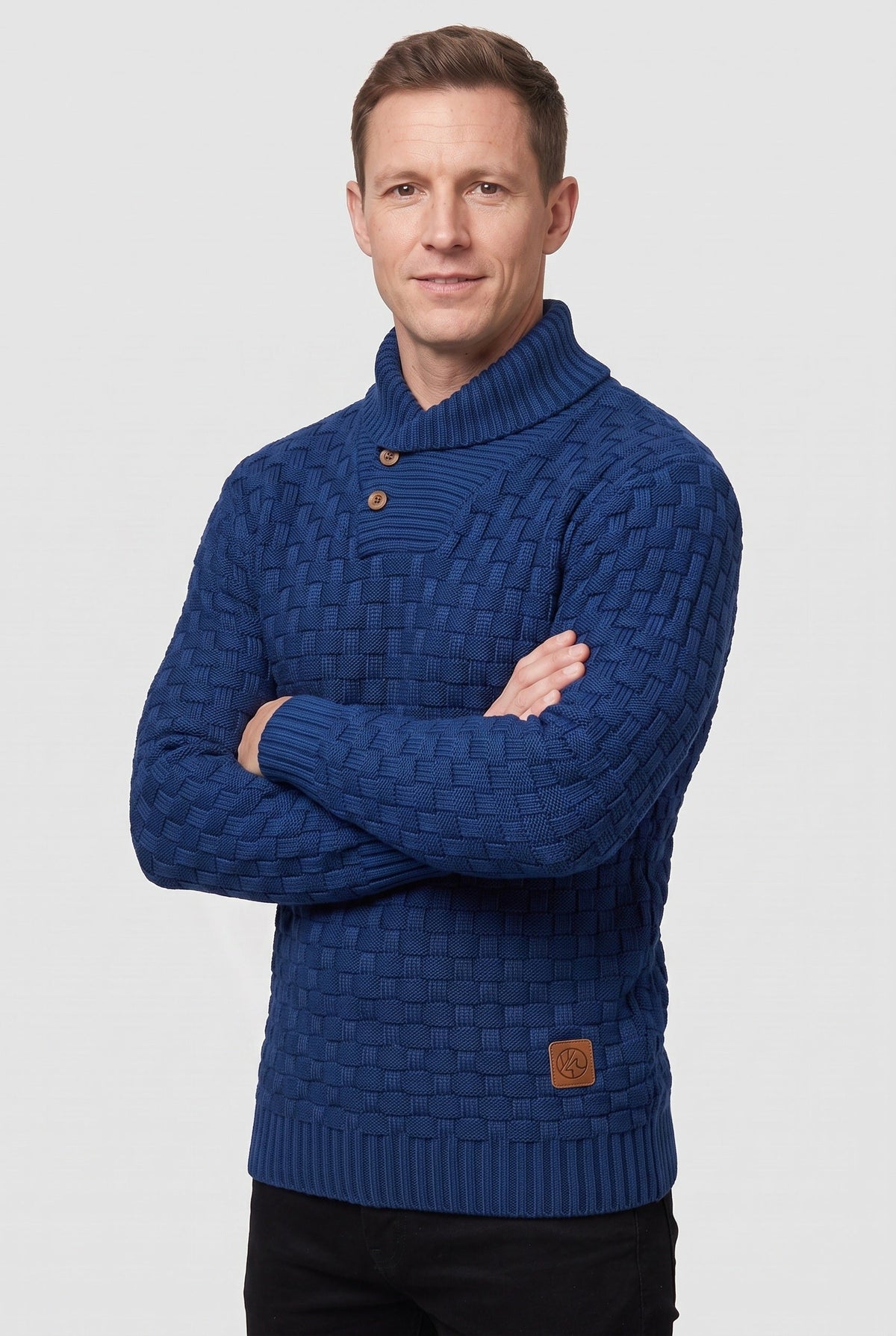 Men's Button Shawl Collar Jumper