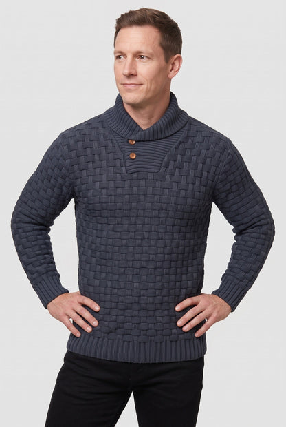Men's Button Shawl Collar Jumper