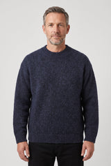 Men's Textured Crew Neck Jumper